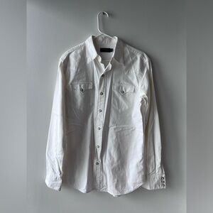 Ralph Lauren white ranch (cowboy) LS button up shirt
